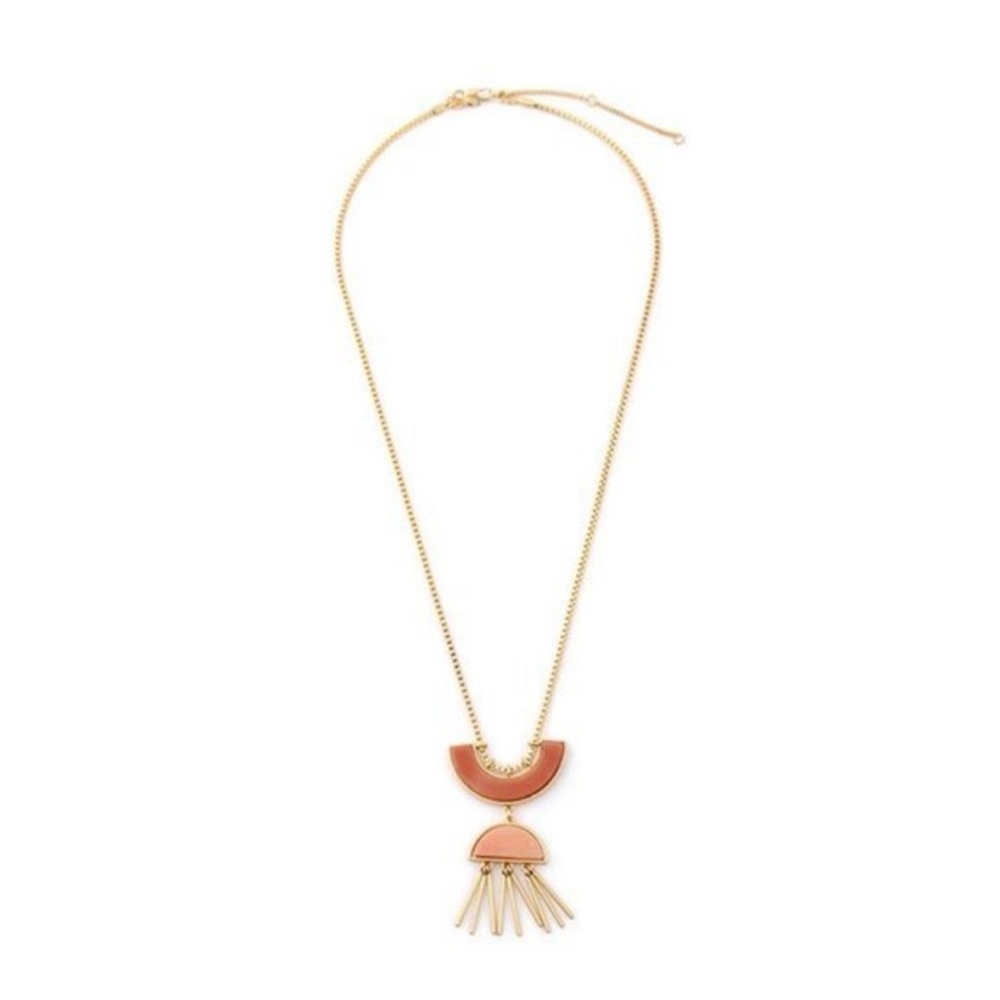 Madewell Pink Jade Concept Pendant Necklace